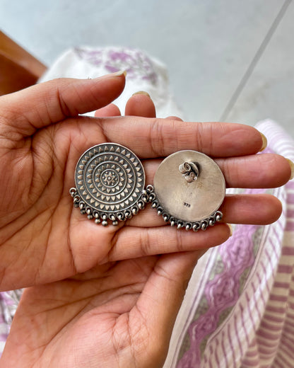 Vartik Silver Stud Earrings