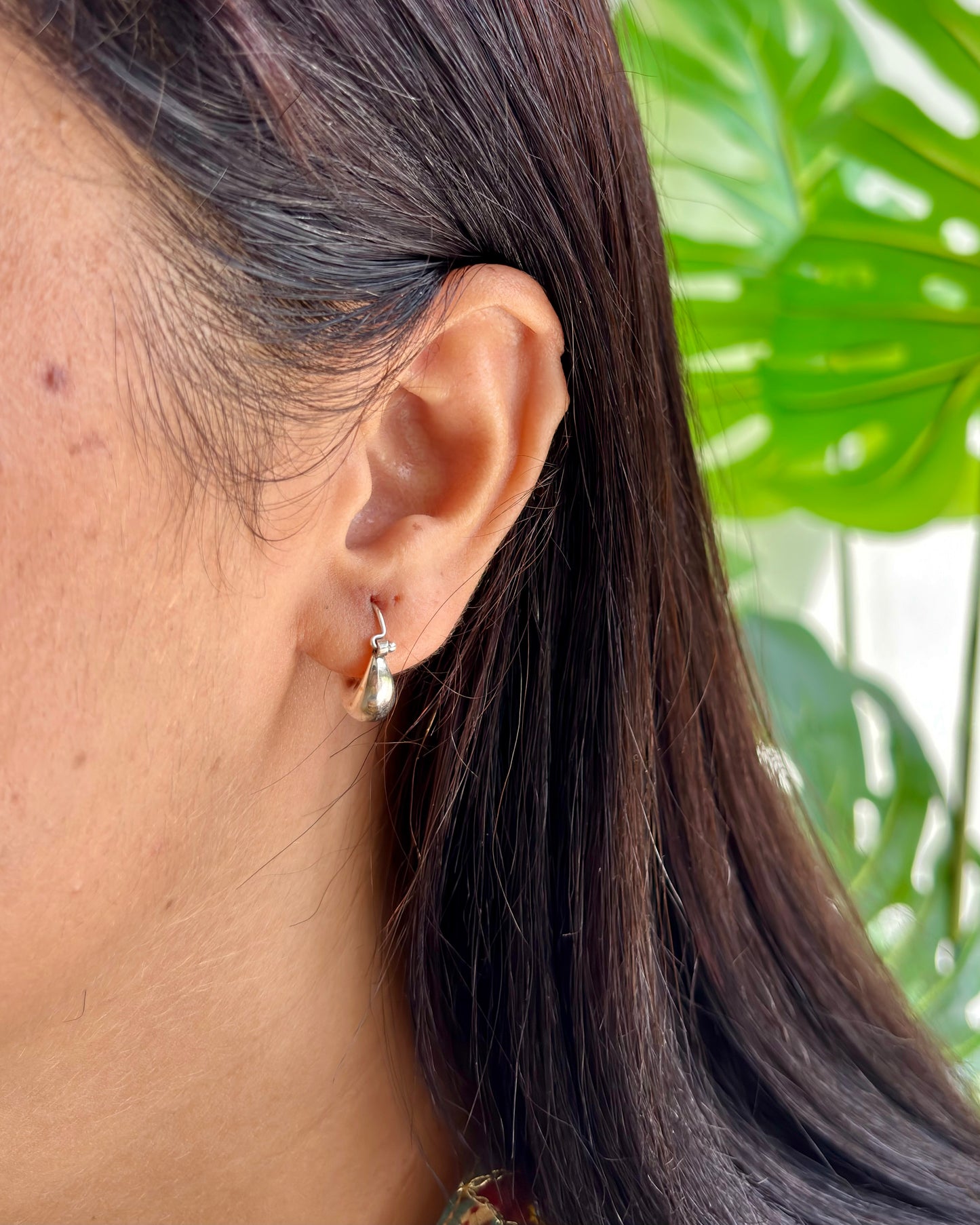Joha Halfmoon Silver Hoops