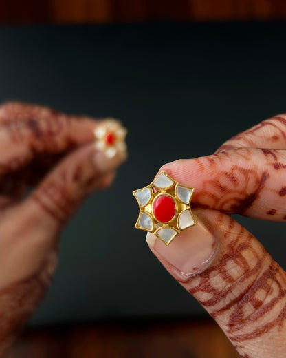 Ojas Mother Of Pearl Silver Studs