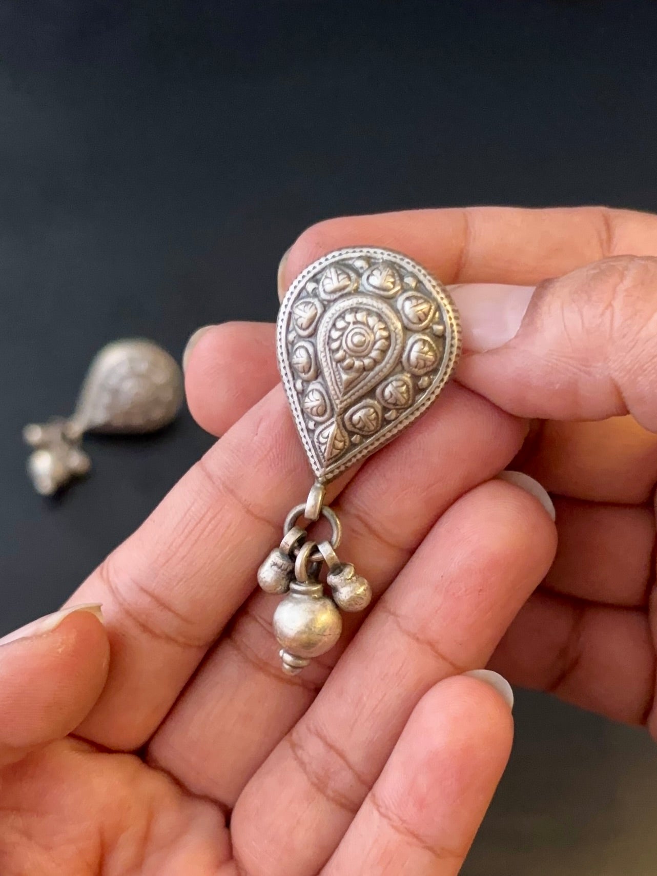Mridula Silver Earrings