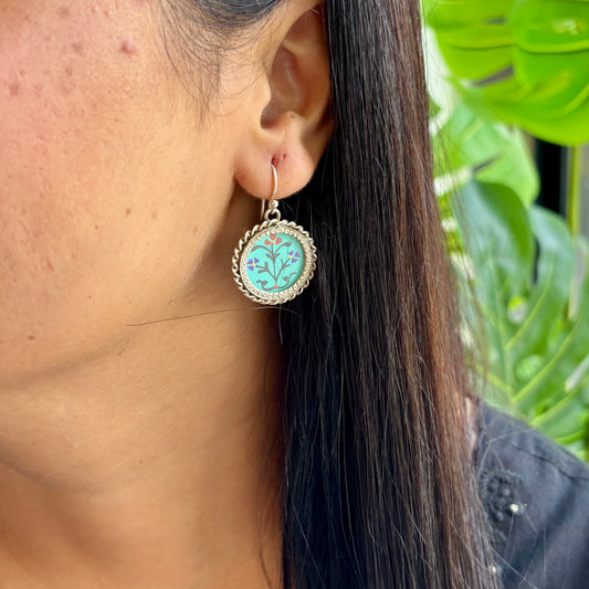Vanya Pichwai SIlver Drop Earrings