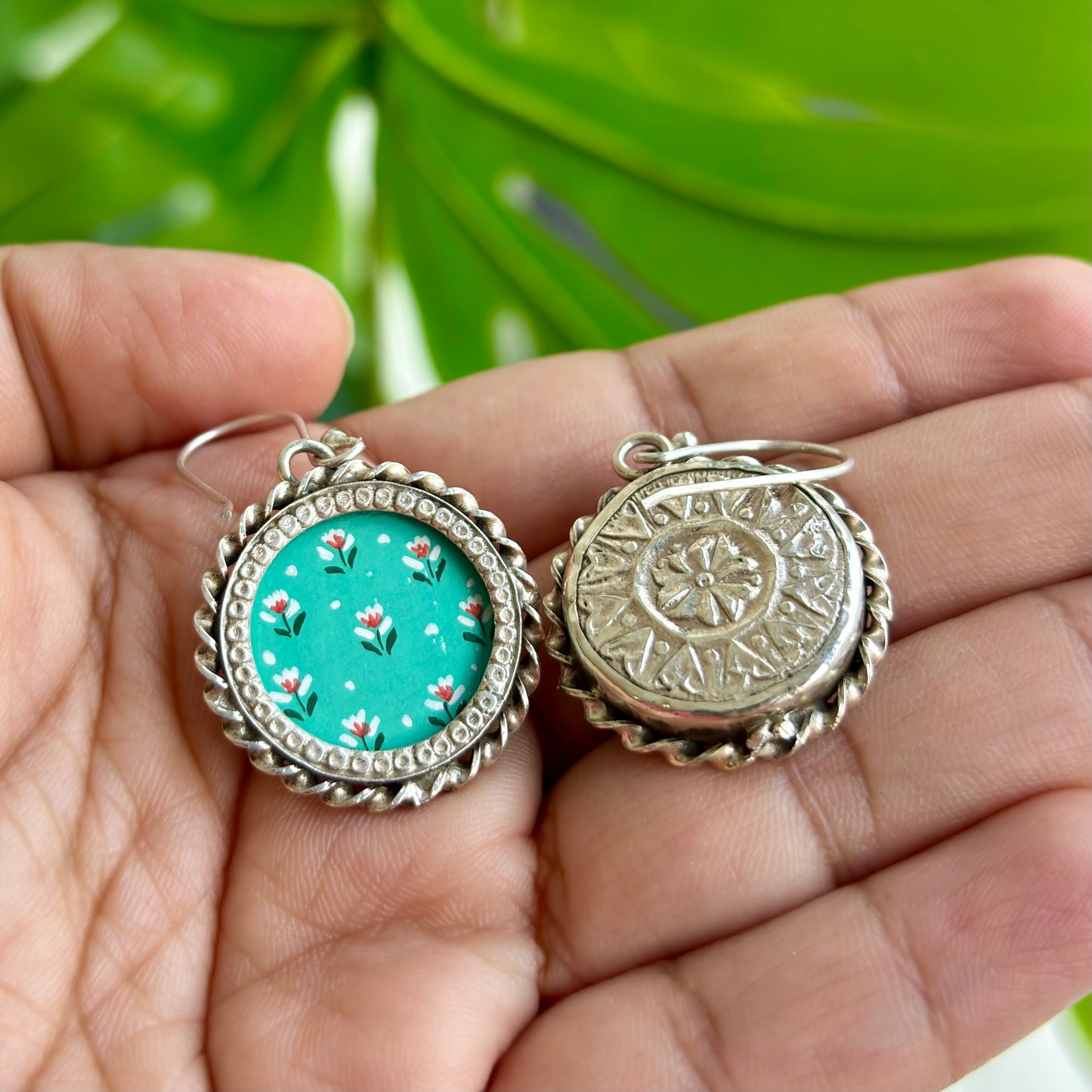 Pushpa Pichwai Silver Drop Earrings