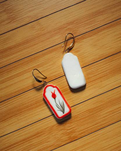 Scarlet Gulnaar Ceramic Earrings