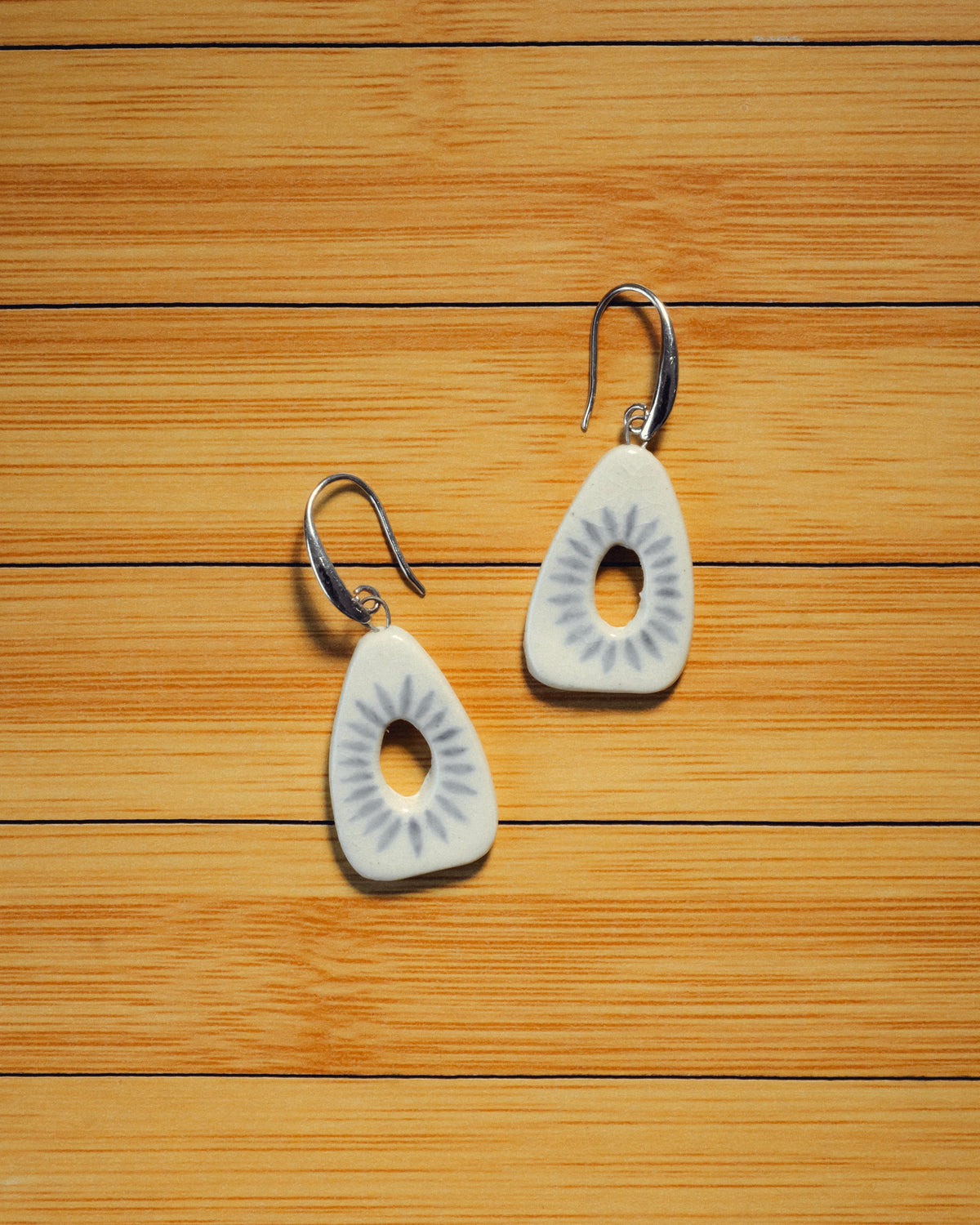 Azure Halo Ceramic Earrings