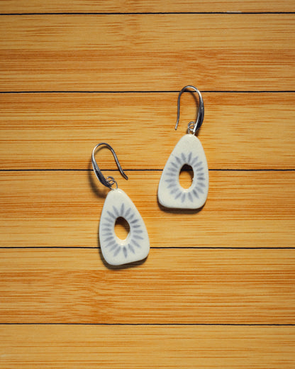 Azure Halo Ceramic Earrings