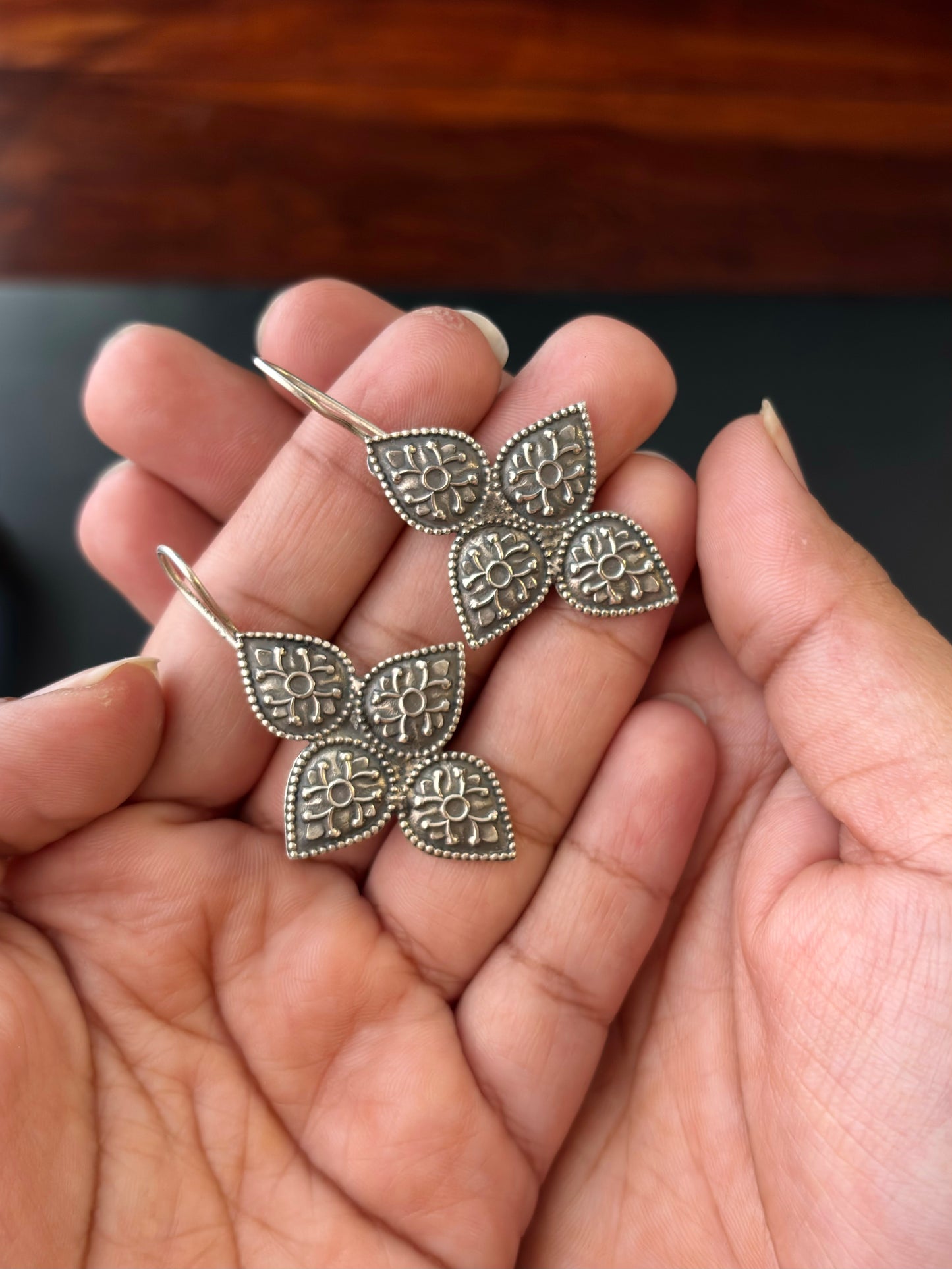 Samika Drop Silver Earrings