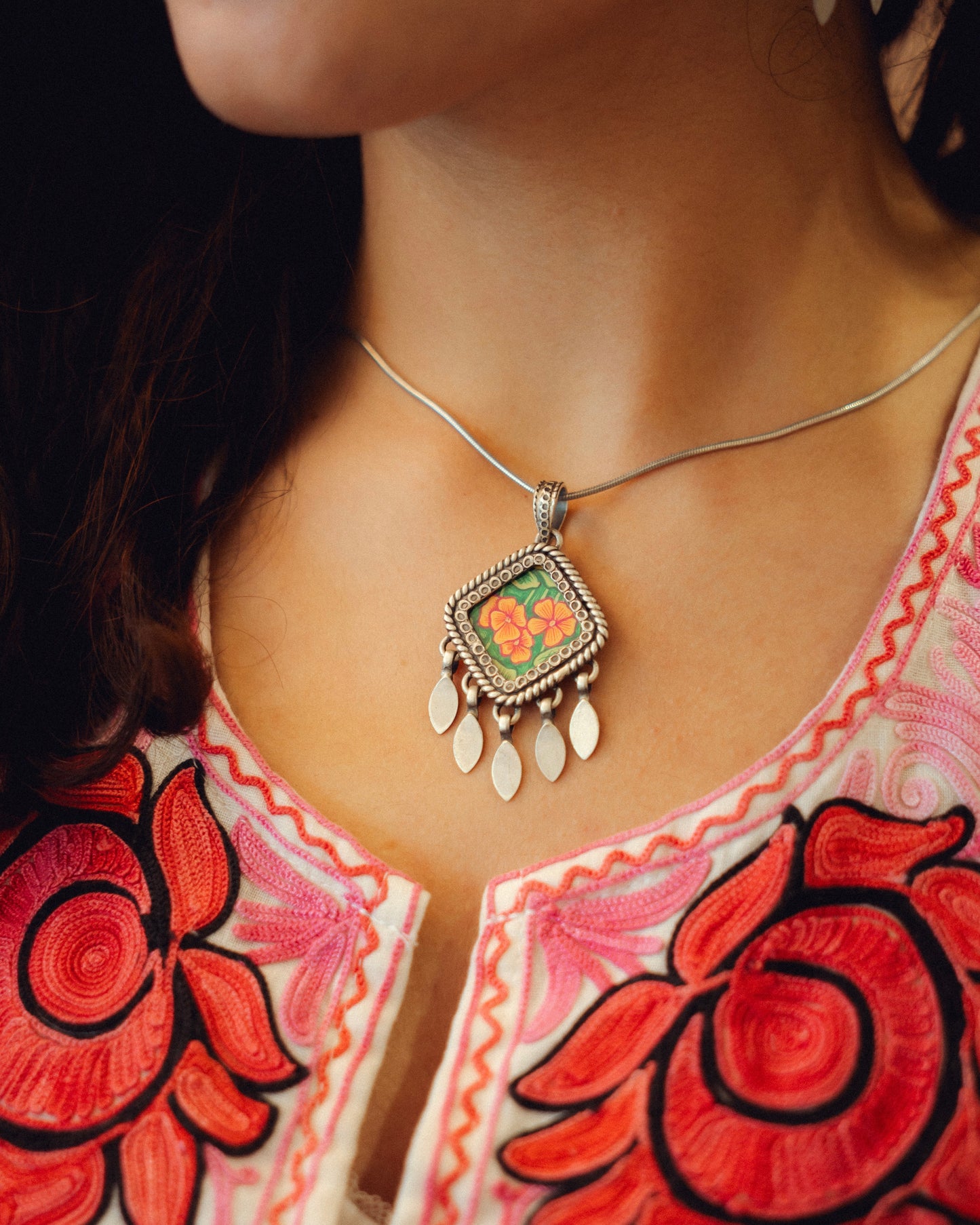 Gulzari Miniature Silver Pendant