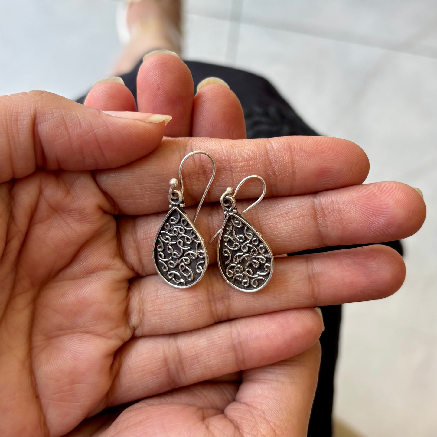Amara Silver Drop Earrings