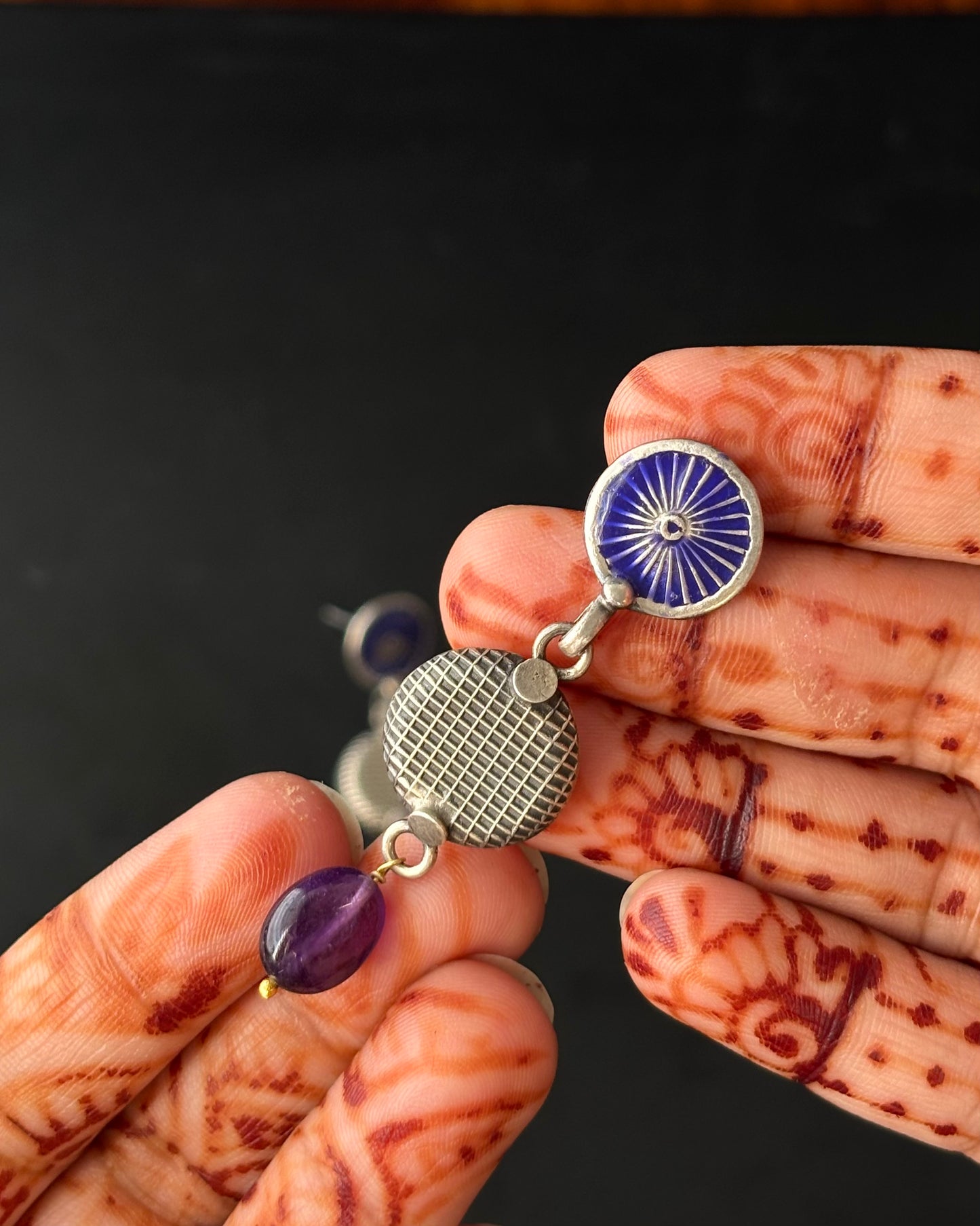 Gulnaar Amethyst Silver Earrings