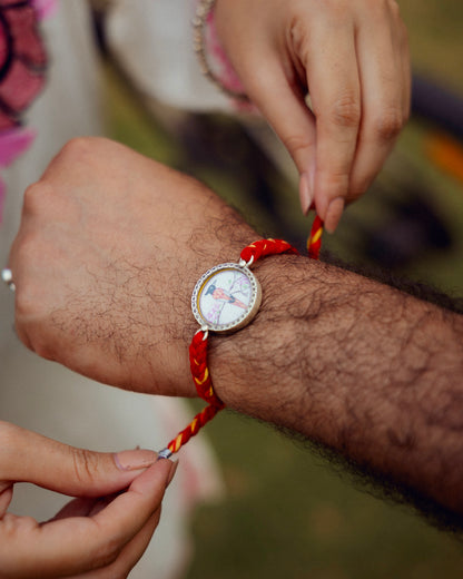 Sehar Paradise Miniature Silver Rakhi