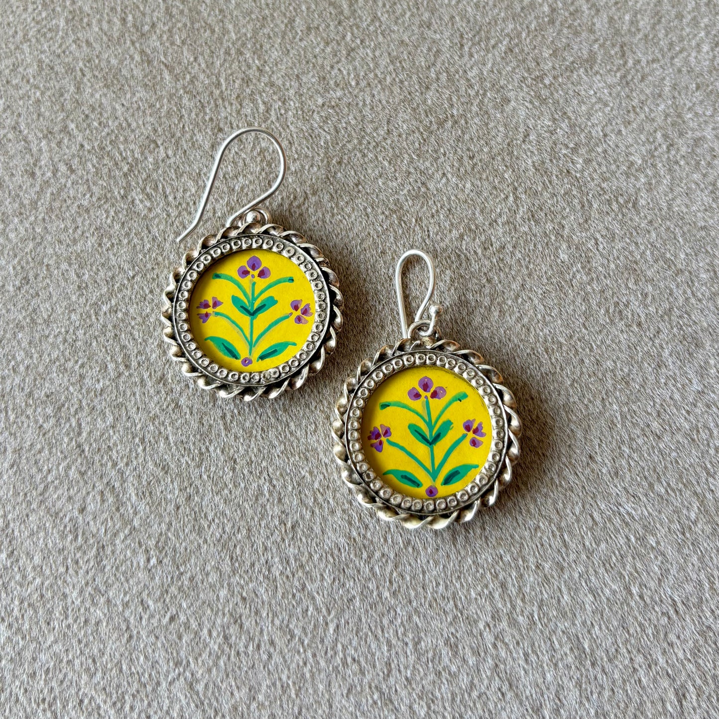 Patralekha Pichwai Handpainted Earrings