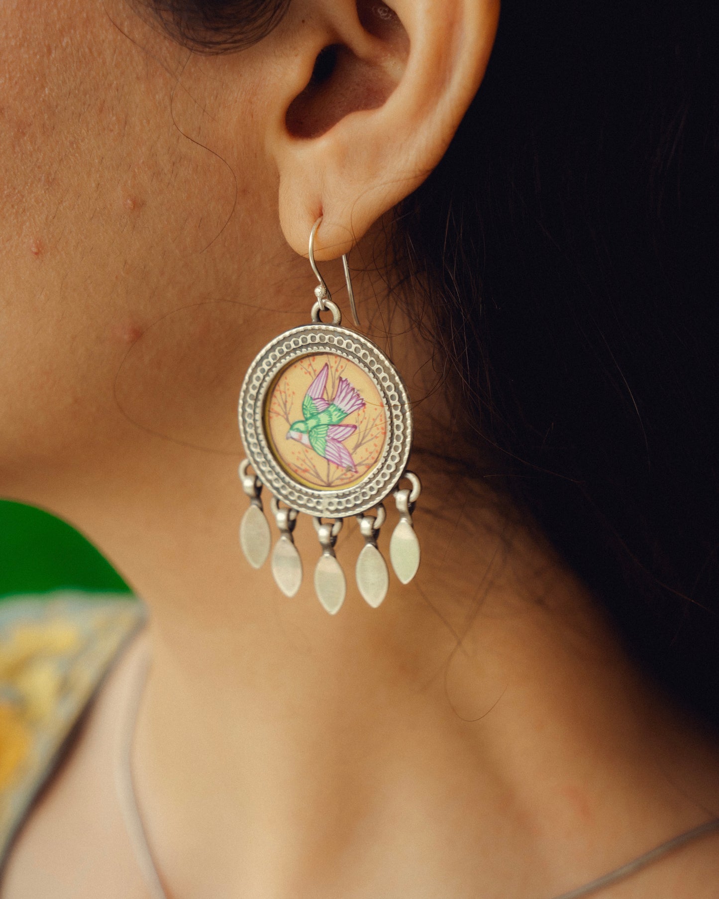 Noori Parindey Miniature Silver Earrings