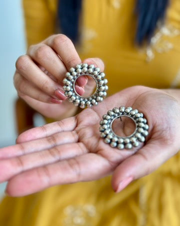 Vritti Silver Earrings