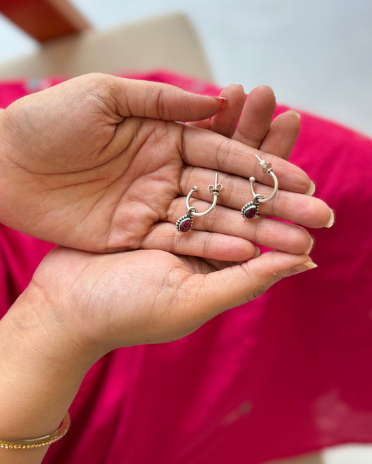 Mira Drop Silver Earrings