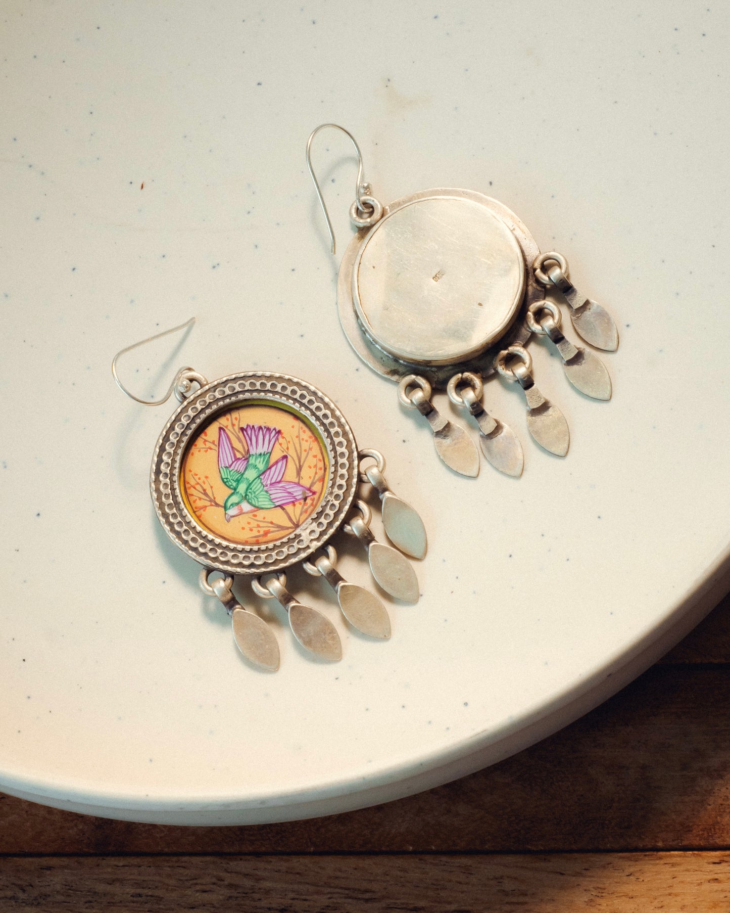 Noori Parindey Miniature Silver Earrings