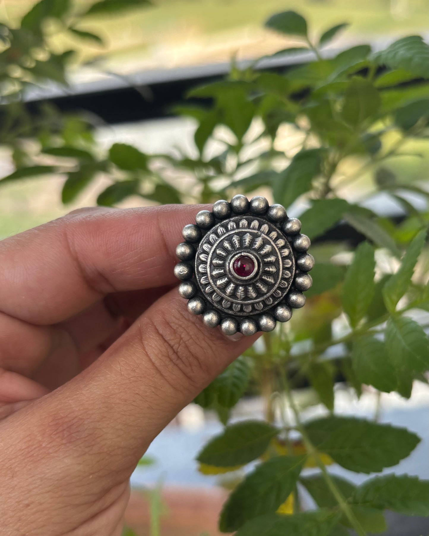 Amulya Dome Silver Stud