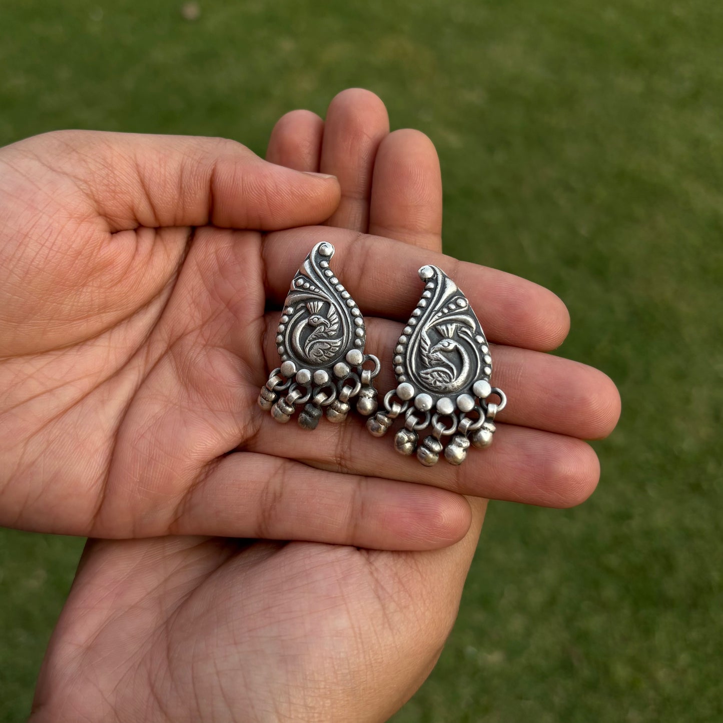 Mayuri Bell Silver Studs