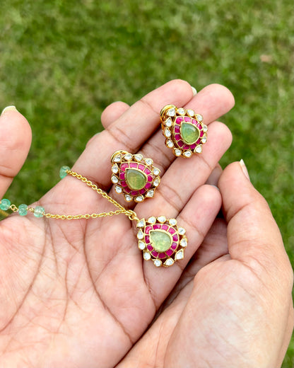 PadmaRaga Silver Pendant Set