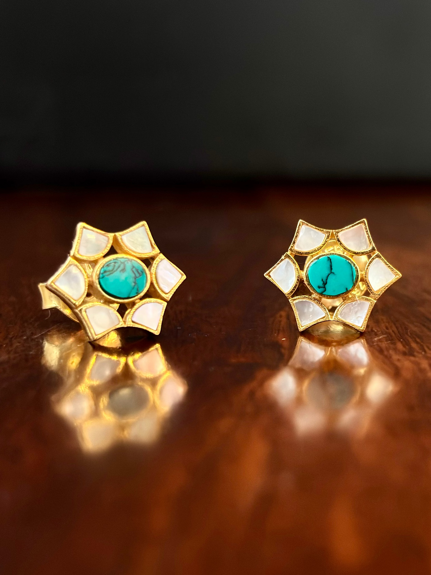 Vani Mother Of Pearl Silver Studs