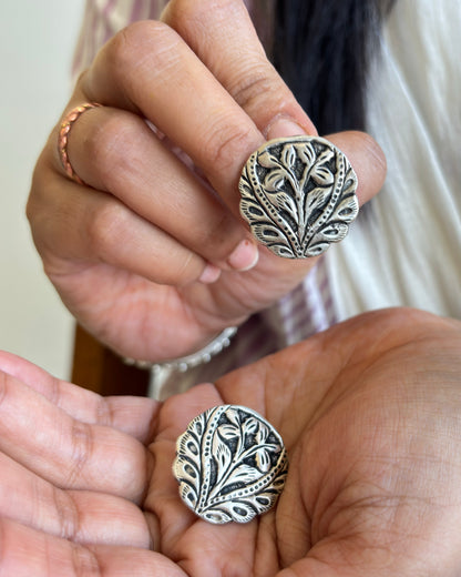 Tarulika Chitai Silver Earrings