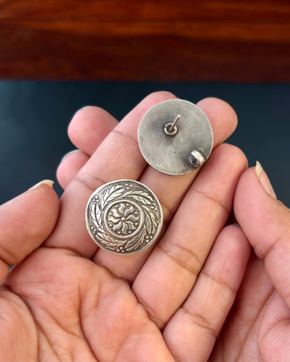 Mandara Silver Studs