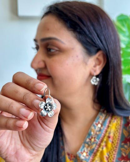 Mehr Drop Silver Earrings