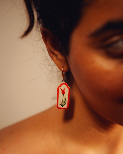 Scarlet Gulnaar Ceramic Earrings