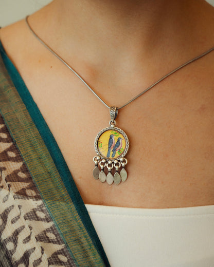 Jugni Songbird Miniature Silver Pendant