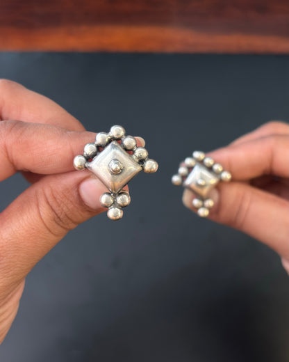 Dyuti Silver Studs