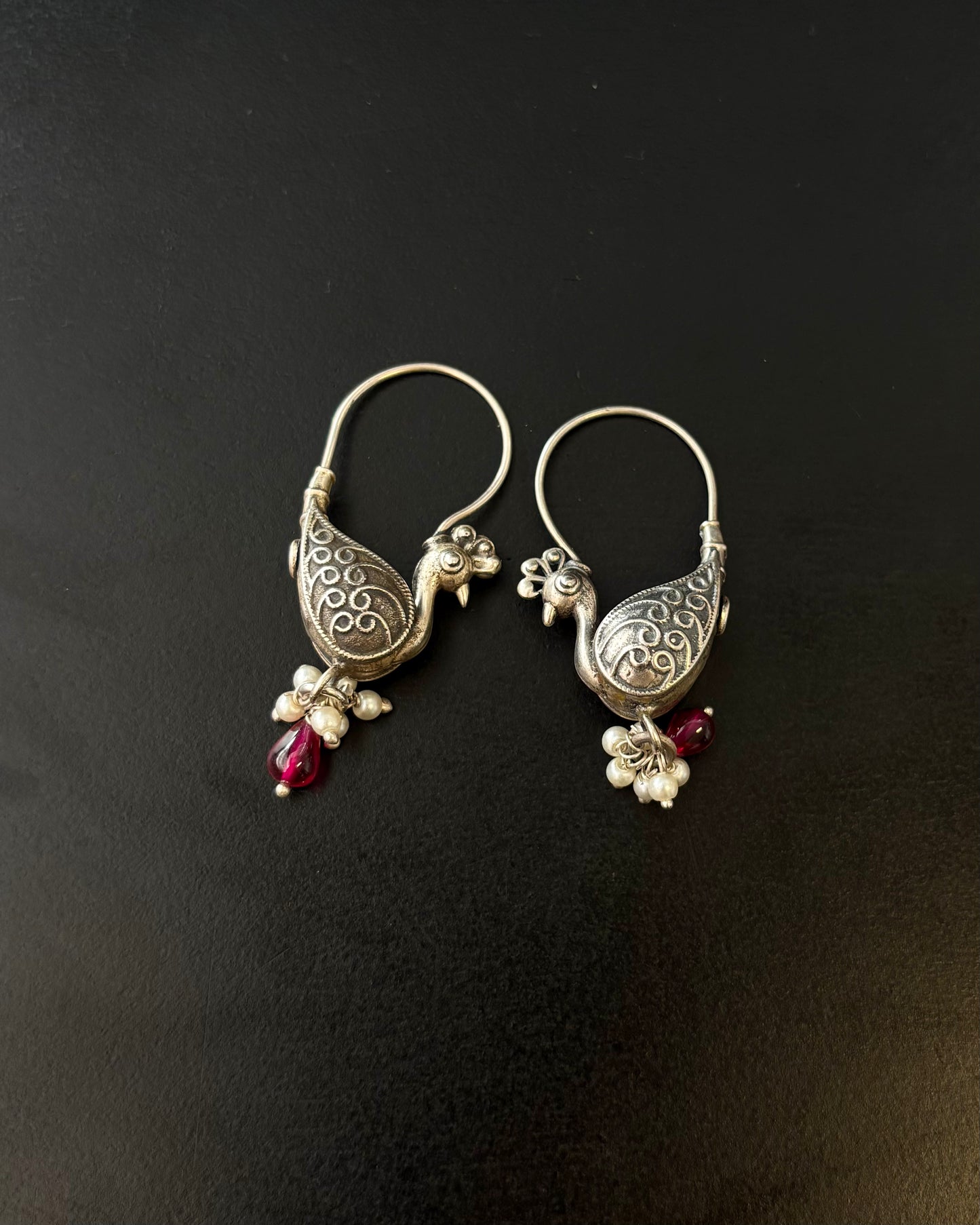 Mayuri Silver Hoops