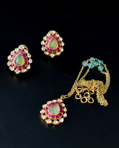PadmaRaga Silver Pendant Set