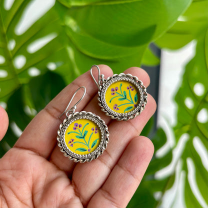Patralekha Pichwai Handpainted Earrings