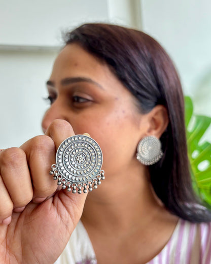 Vartik Silver Stud Earrings