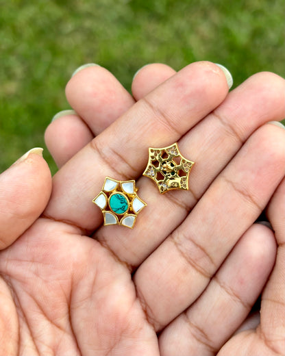 Vani Mother Of Pearl Silver Studs