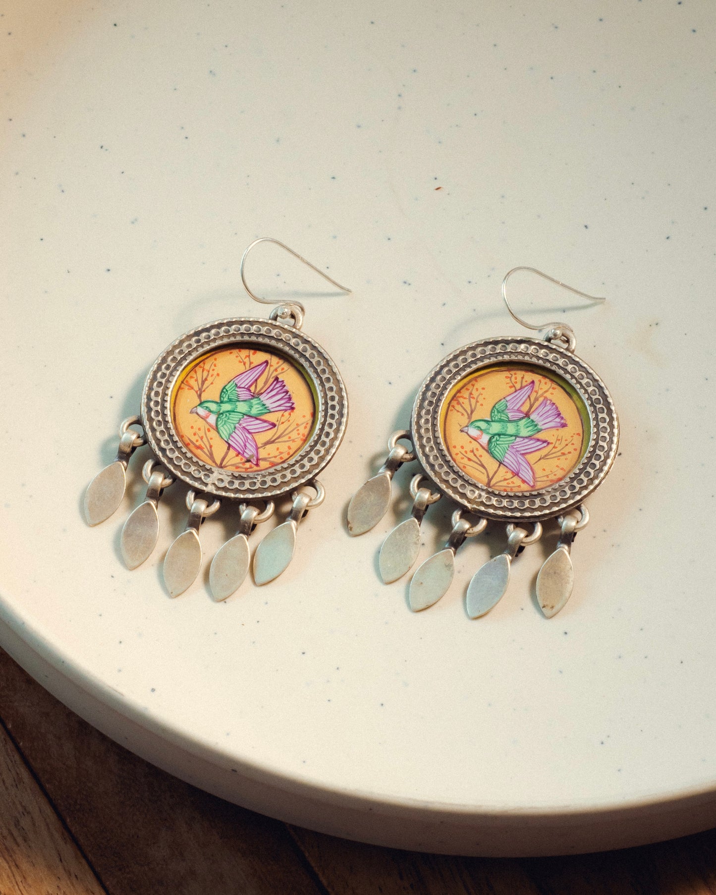 Noori Parindey Miniature Silver Earrings