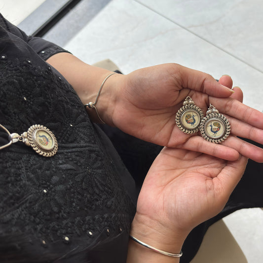 Mayura PIchwai Silver Pendant Set