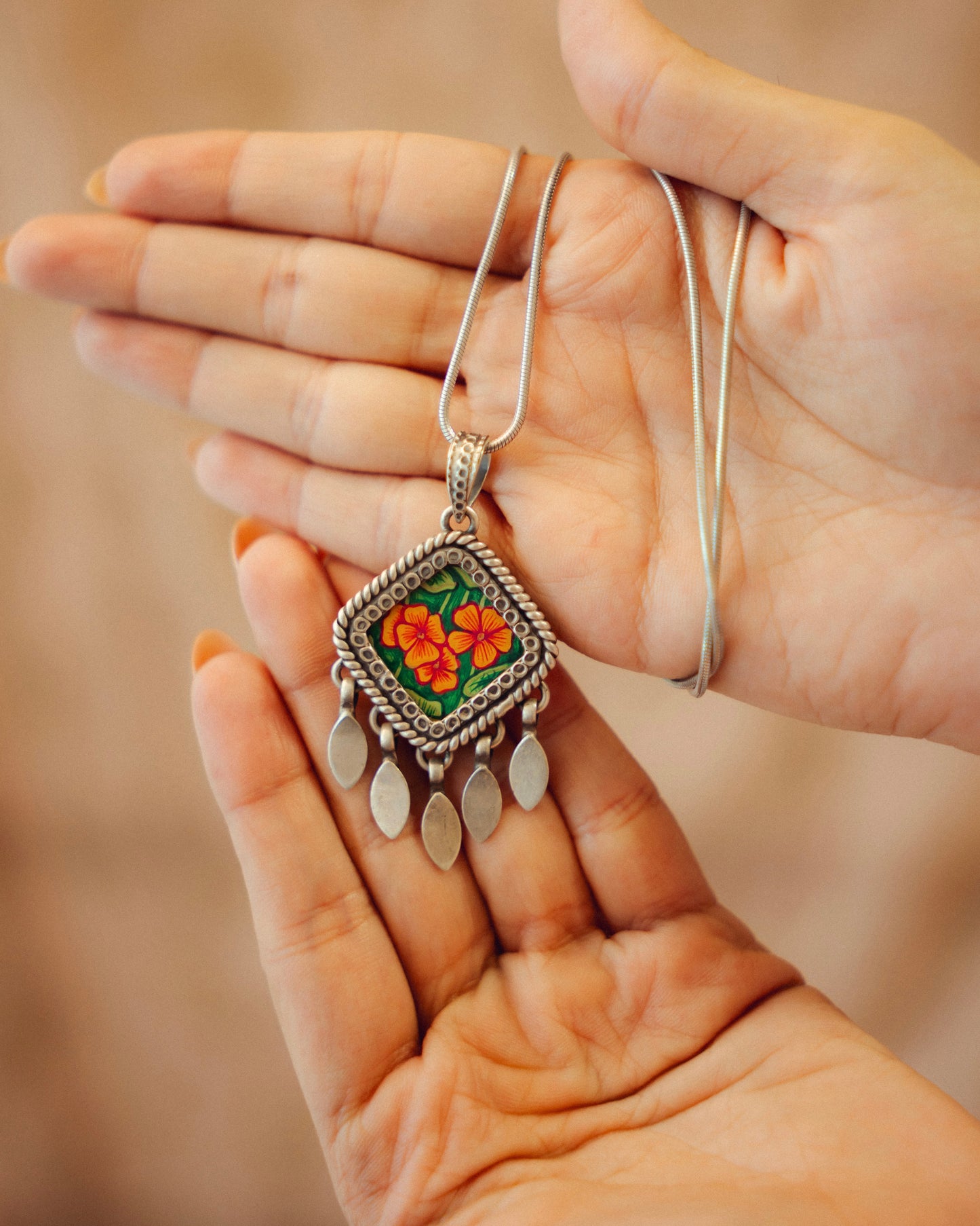 Gulzari Miniature Silver Pendant