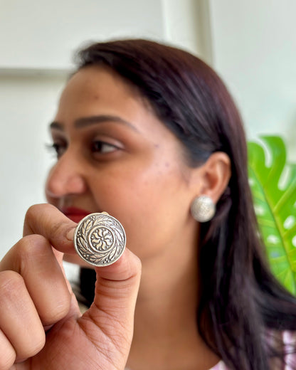 Mandara Silver Studs