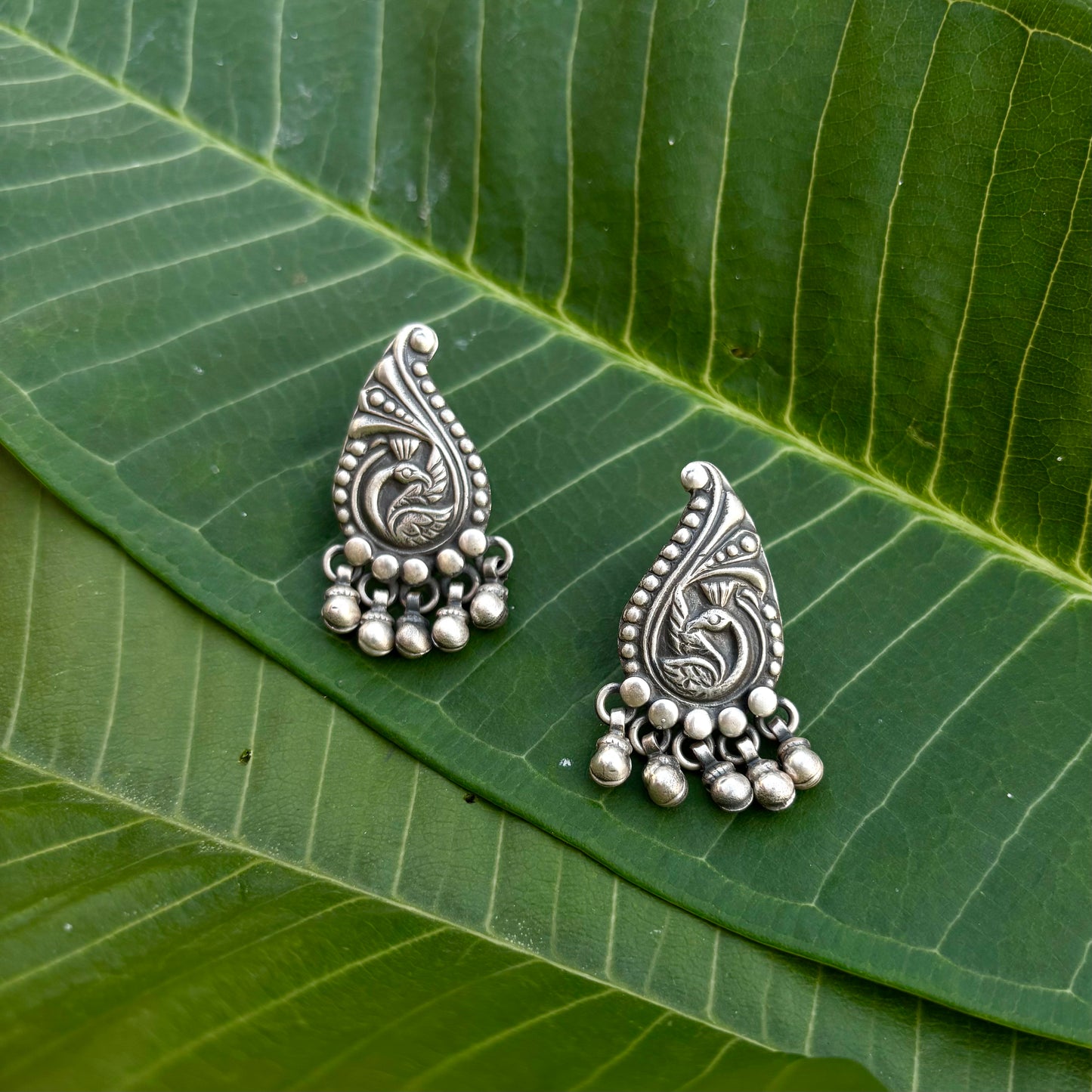Mayuri Bell Silver Studs
