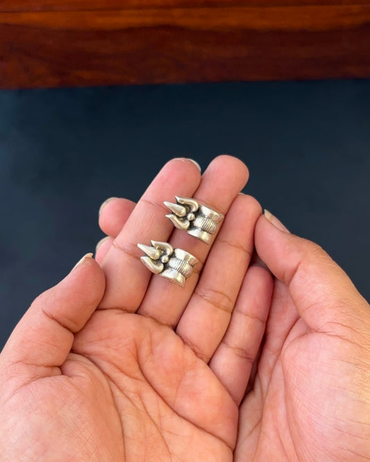Turiyam Silver Stud Earrings