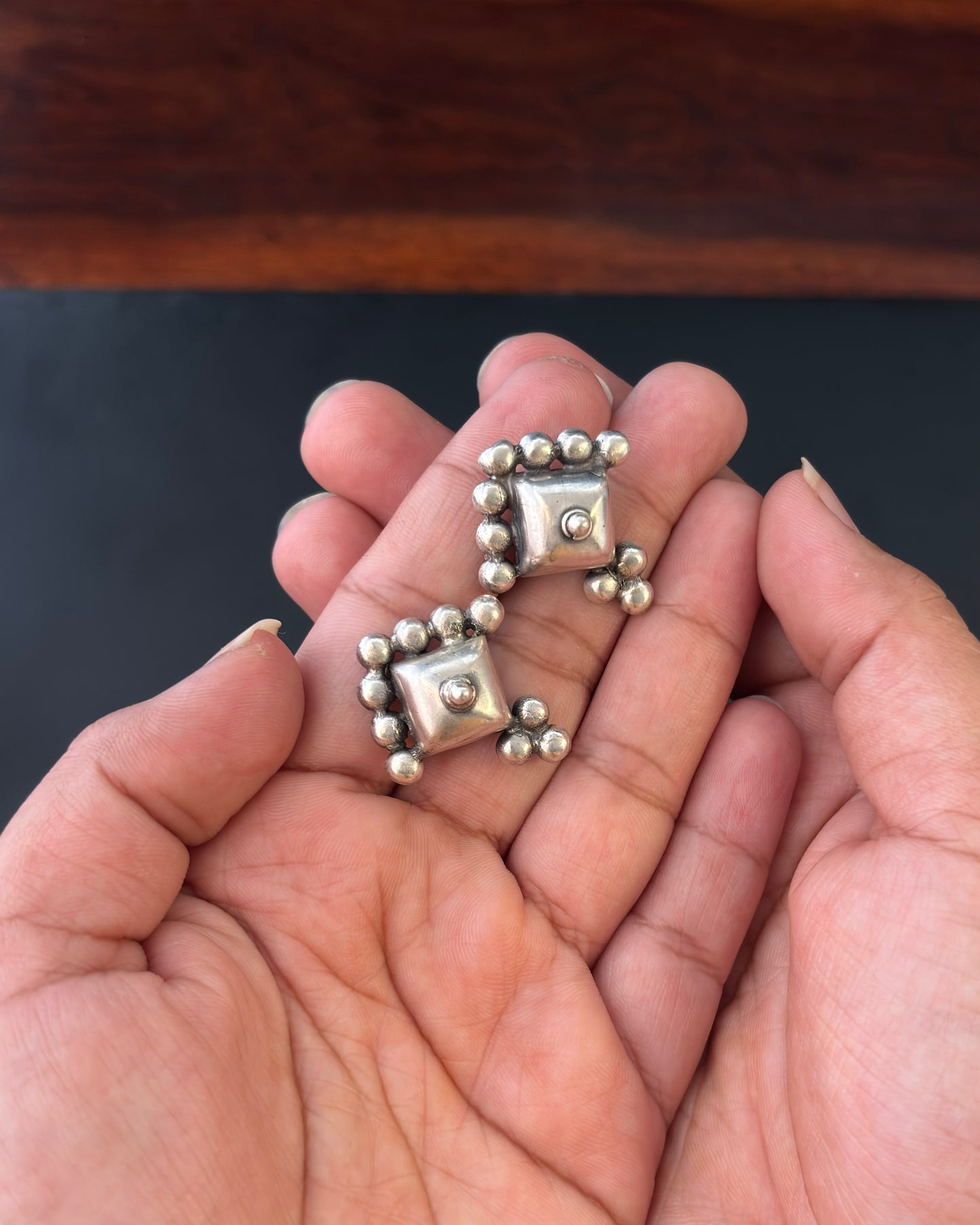 Dyuti Silver Studs
