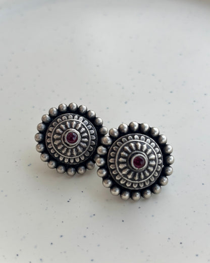 Amulya Dome Silver Stud