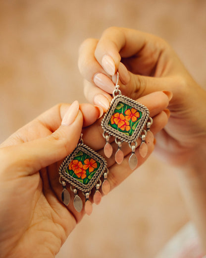 Gulzari Miniature Silver Earrings