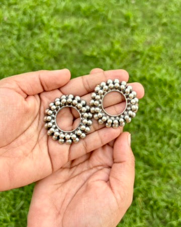 Vritti Silver Earrings