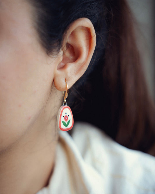 Ceramic Handpainted Earrings