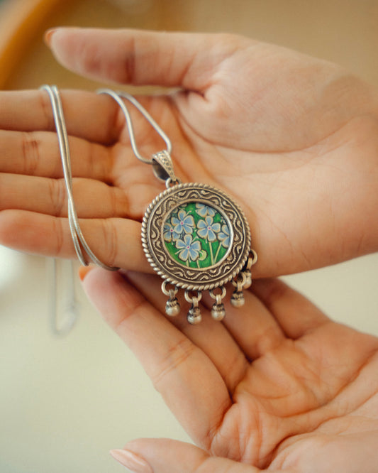 Gulzari Neel Miniature Silver Pendant