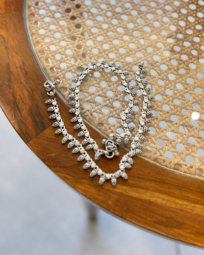Rava Nūpura Silver Anklets