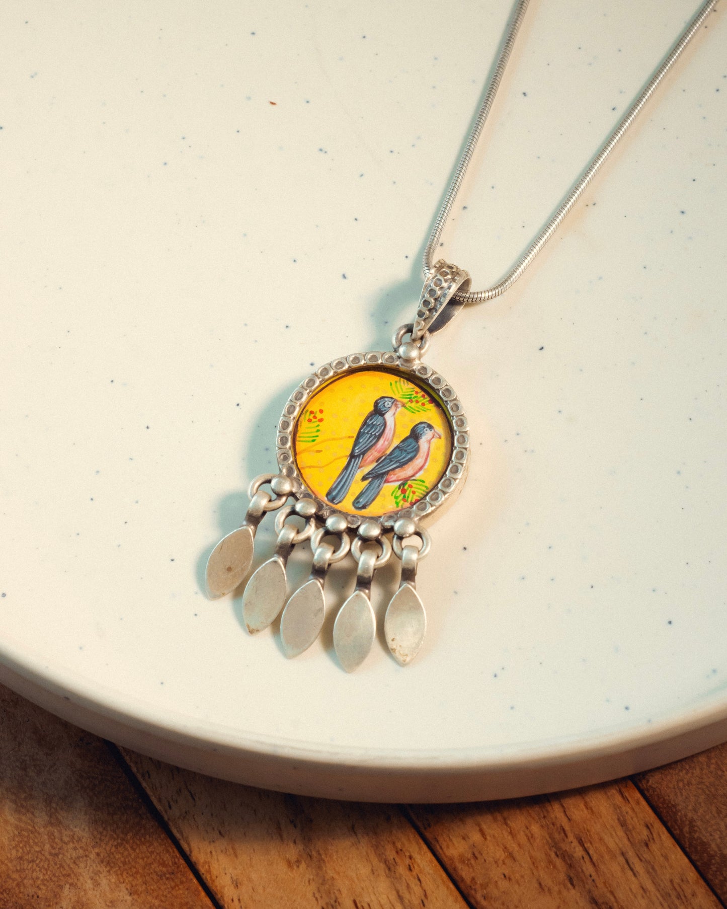 Jugni Songbird Miniature Silver Pendant