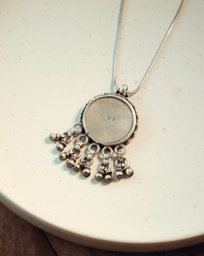 Noori Parindey Miniature Silver Pendant