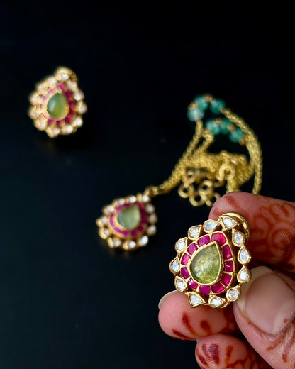 PadmaRaga Silver Pendant Set